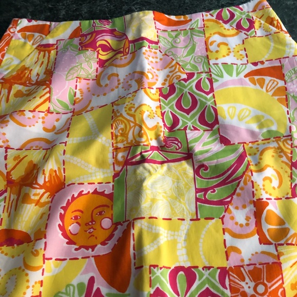 Women’s rare yellow & pink NWT Y2k Lilly Pulitzer karlo Mini skirt - Picture 7 of 11
